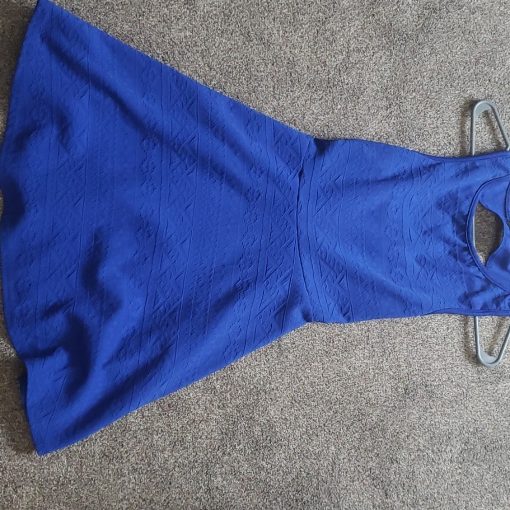 Blue skater skirt dress